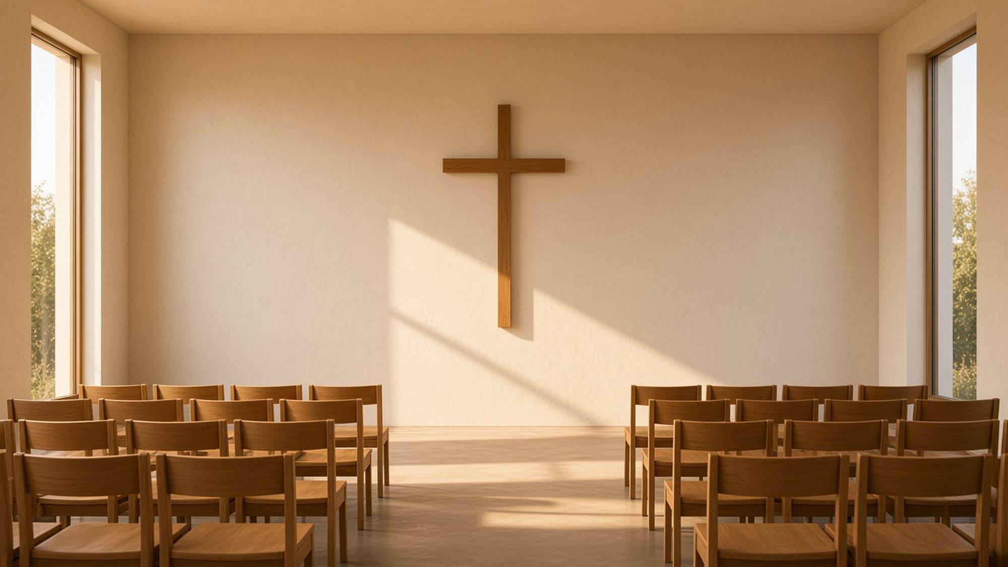 Illustrative photo of a calm worship-space interior